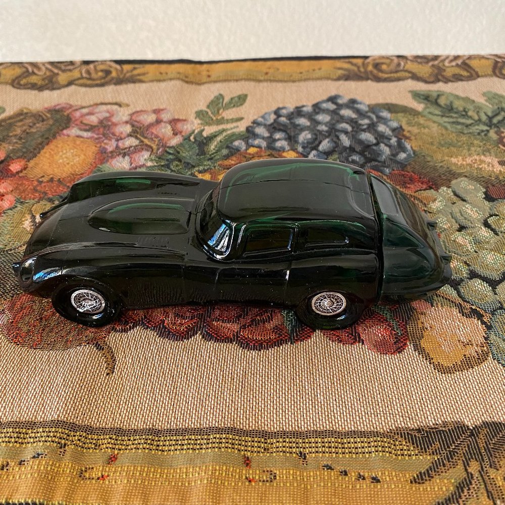 Vintage 1970s AVON Glass Jaguar XK-E Collectable Decanter with After Shave